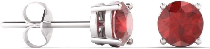 Diamondere Natural and Certified Gemstone Solitaire Petite Stud Earrings in 14K Solid Gold | 0.20 Carat Earrings for Women