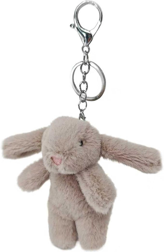 Bunny Keychain Plush 3.5'Inch Bag Charms Cute Stuff Mini Backpack Purse Charms Rabbit Key Chains Women Cute Girls Gift