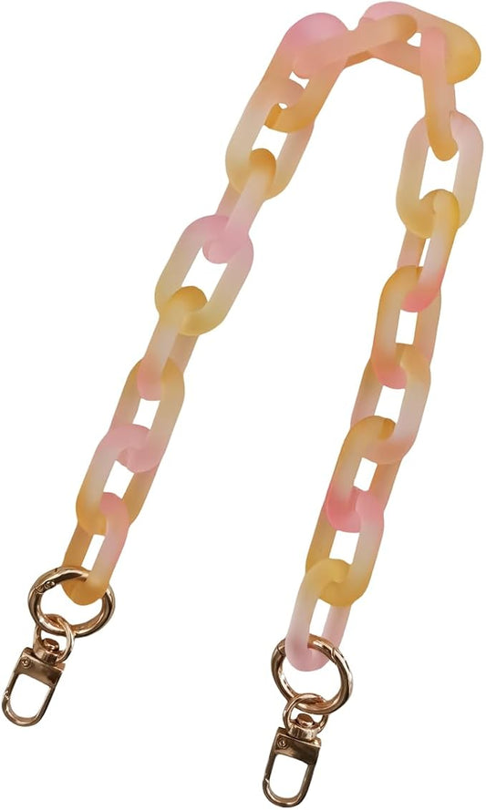 Purse Acrylic Chain Strap,Handbag Handles Chain, Bag DIY Accessories Chain,Resin Acrylic Chain for Bag-Frost Orange 44