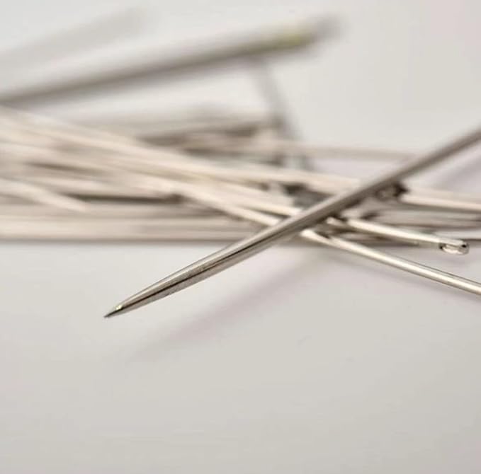 Marcobrothers 12" Professional Upholstery Large Eye Long Needle Easy to Thread, Hand Sewing Needle. (12 inch)