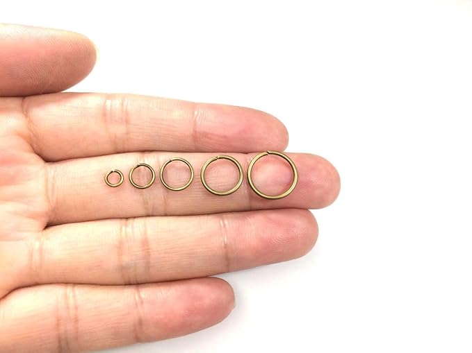 800pcs Open Jump Ring O Ring Connector 6mm (0.24 Inch) Tarnish Resistant Antique Bronze Plated for DIY Craft Jewelry Making CF167-6