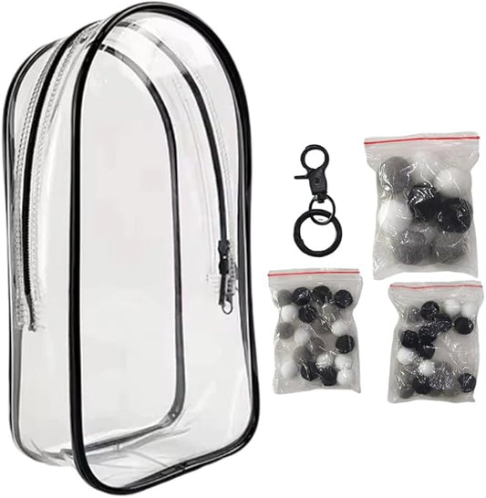 Clear Pouch Keychain Waterproof Clear Figure Display Bag with Keychain Portable Mini Pouch Mini Makeup Bag for Lipstick Card Cable