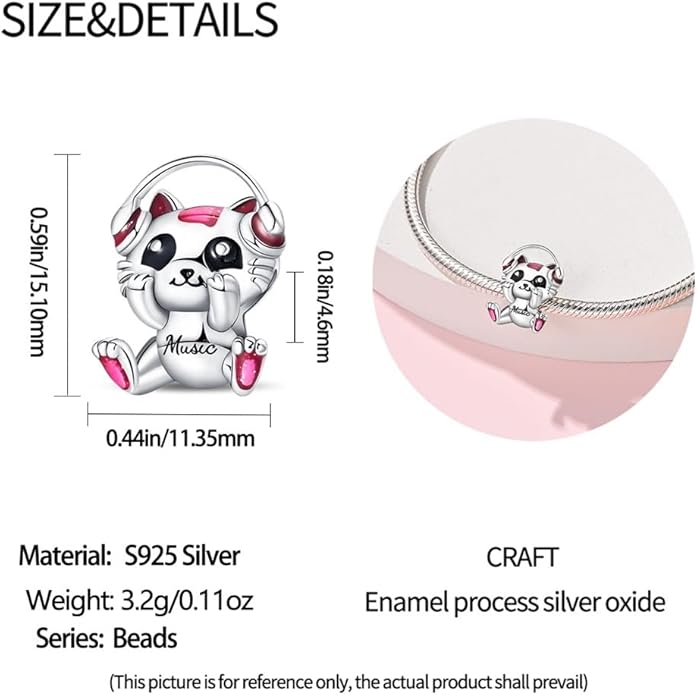 Pandach Animal Charm Bead fits Charms Bracelets for Woman-925 Sterling Silver Dangle Pendant Bead,Jewelry Beads Gifts for Women Bracelet&Necklace