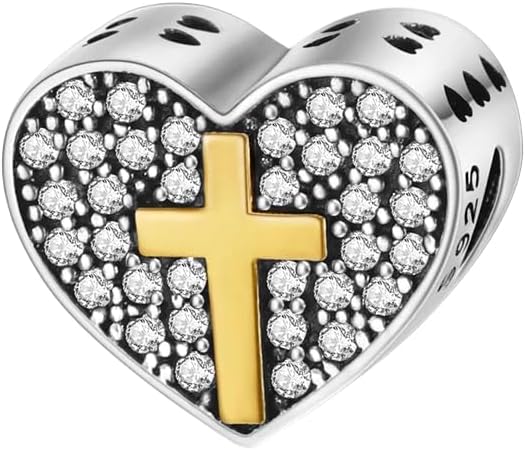 Hamsa Hand Dragon Bible Cross Prayer Charm 925 Sterling Silver Charms Fits Women's Charm Bracelet and Necklace Bead Charms Jewelry Gifts for Sister Friend