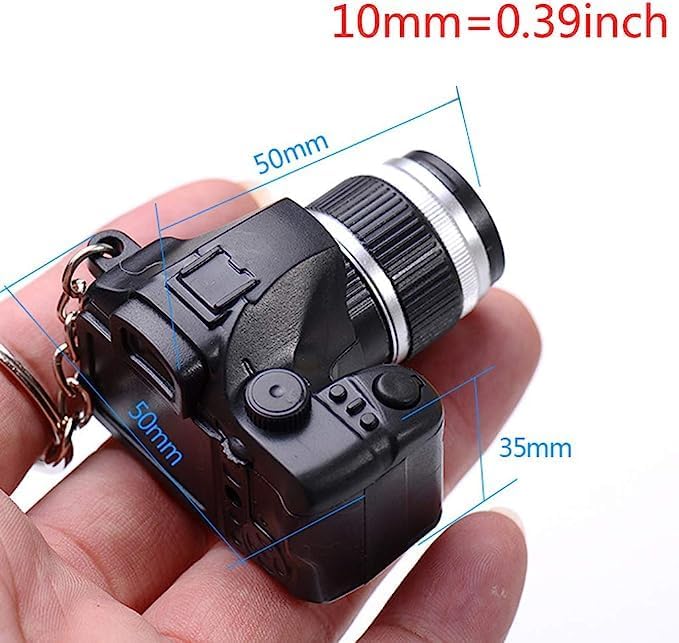 Camera Key Ring Decor Bag Wallet Pendant, Camera Keychain with Sound, Mini Camera Design Keychain Cute Novelty Ring Key Chain Pendant Creative Gift Key Chain Decorative