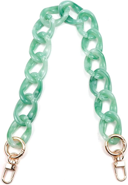 17.7"/45cm Fashion Shoulder Bag Strap Handbag Chain Strap for DIY Accessories & Bag Replacement, Green