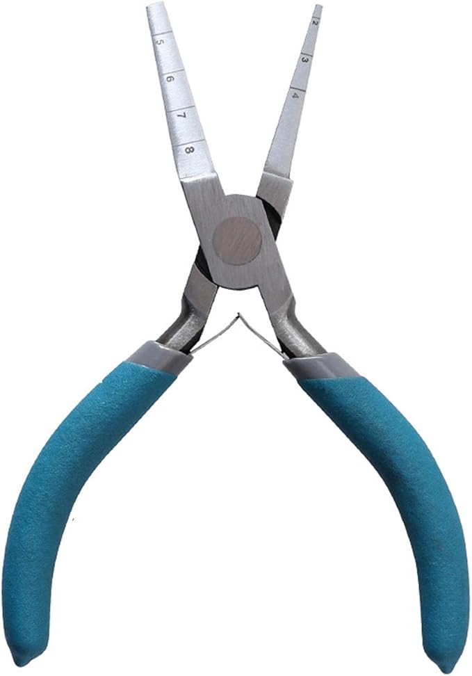 6in Double Square Nose Winding Pliers Multifunctional Wire Looping Pliers with Scales for Crafts Jewelry Making