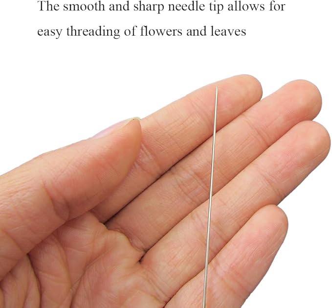3Pcs Lei Needle for Leis Making, 14 Inch Large Eye Sewing Beading Needle for Art Craft Long Lei Needle to Make Hawaiian Flower Lei for Graduation Wedding Birthday Party, Dia 0.6mm, LXLVOUEG