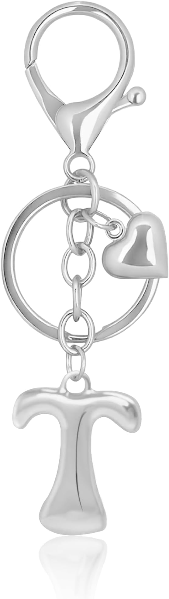 Gold Bubble Heart, Cherry, Bow & More Designs Letter Initial Keychain Bag Charms – Cute Purse Charms for Handbags