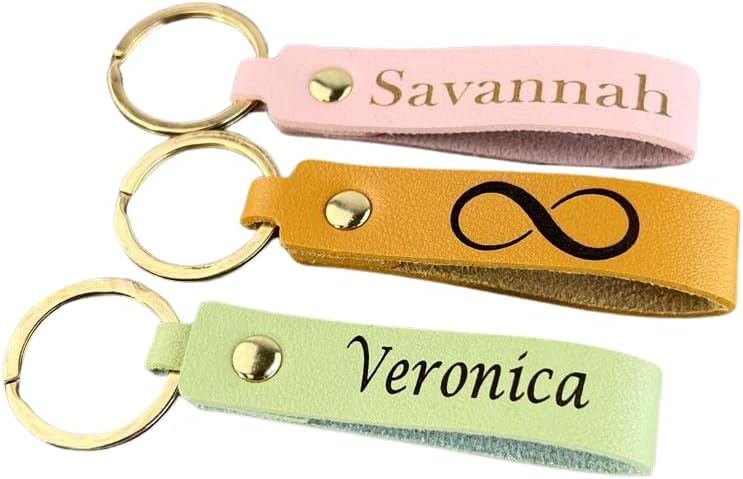 Personalized Leather Keychain Name Logo Text Coordinates Family Union Group Gathering Apparel Custom Leather Keychain Cute Little Accessory Girlfriend Boyfriend Dad Mom