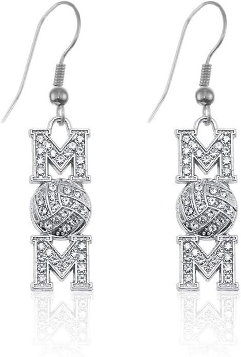 Inspired Silver - Silver Customized Charm French Hook Drop Earrings with Cubic Zirconia Jewelry