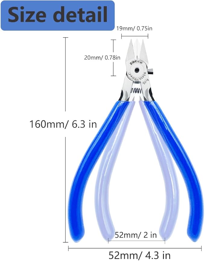 Wire Cutters 5", Wire Side Cutters Pliers - for Copper Wire, Zip Ties, Model Kit, Ultra Sharp Small Diagonal Cutting Pliers