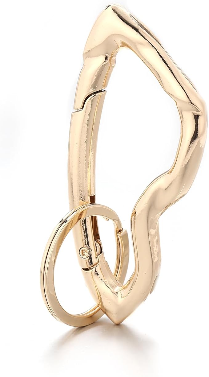 Cute Y2K Carabiner Keychain Clips Irregular Cool Multi-Use Large Heavy Duty Carabiner Hook Key Ring Outdoor Accessories Buckle