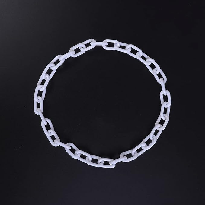 Wiwpar Long Acrylic Choker Necklace Paperclip Chain Necklace Minimalist Multicolor Chunky Chain Collar Necklace for Women (White)
