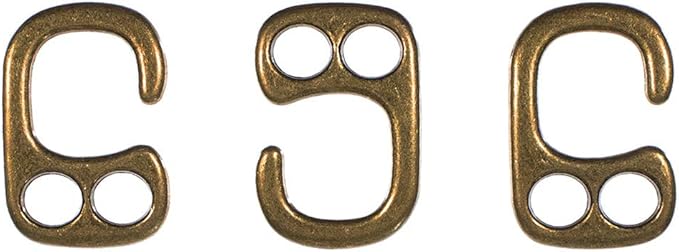 Paracord Planet Two Hole Clasps – Hook, Bronze (10 Pack)