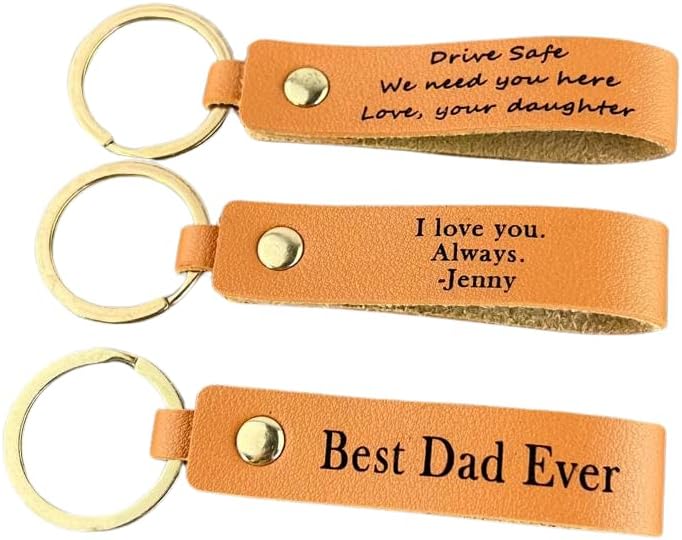 Personalized Leather Keychain Name Logo Text Coordinates Family Union Group Gathering Apparel Custom Leather Keychain Cute Little Accessory Girlfriend Boyfriend Dad Mom