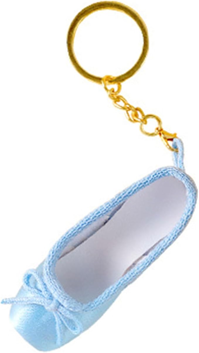 BIBABLYKE Mini Ballet Shoes Keychain - Handmade Pointe Shoe Charm Bag - Gift for Dance Lovers