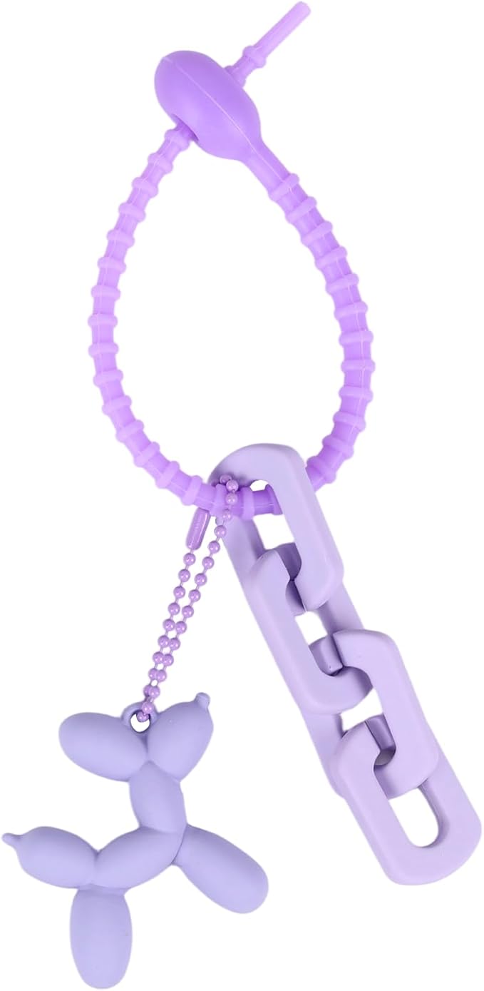 Cute Balloon Dog Keychain, Purse Bag Backpack Charms Girl Keychains Accessories Keyrings Car Key Chain