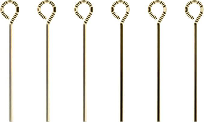 Mandala Crafts 500 1 Inch Antique Brass Eye Pins for Jewelry Making Earring Making Supplies Jewelry Findings Open Eye Head Pins for Earrings DIY Bracelets Rosary Charms