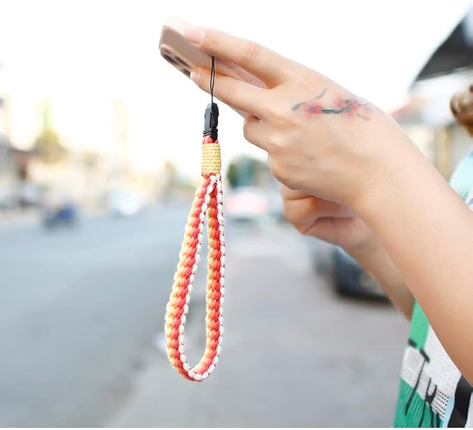 2 PCS Universal Cell Phone Wrist Strap, Handmade Phone Case Wrist Lanyard, Phone Charms Strap for Women Girls(5)
