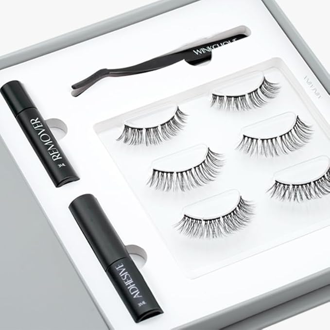 WinkClique Mini Starter Kit - Collection 01 - Complete DIY lash Kit With 3 Natural Lash Styles