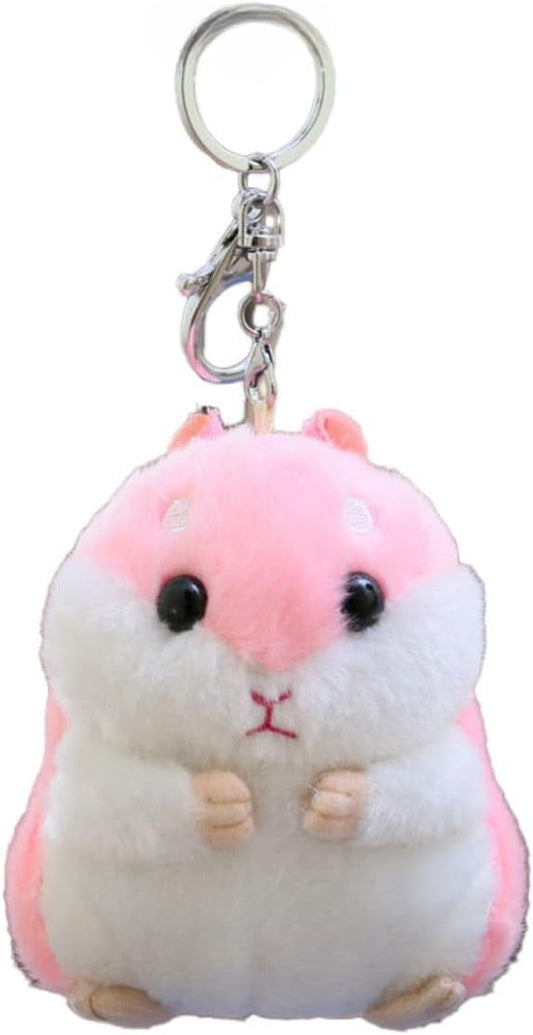 Cute Hamster Plush Keychain - Soft Small Hamster Bag Charm Accessory Adorable Key Holder for Backpack Handbag