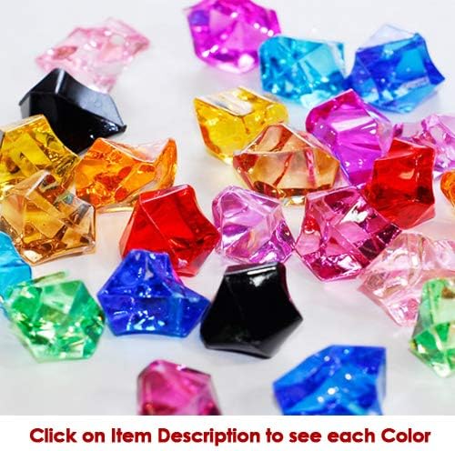 WGVI WGV Acrylic Ice Rock Crystals Treasure Gems for Table Scatters, Vase Fillers, Wedding, Banquet, Party, Event, Birthday Decor (Approx 150 pcs per Bag), 1 Box with 24 Bags, Purple