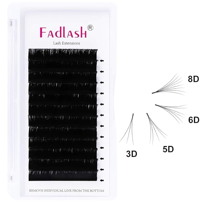 Mega Volume Lash Extensions 0.03 Self Fanning Lashes C Curl Easy Fan Lash Extensions 5D 7D 10D Automatic Blooming Eyelashes (0.03-C, 12mm)