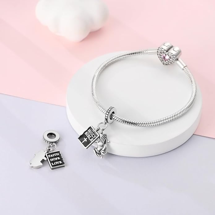 NARMO Charms for Bracelets 925 Sterling Silver Star Dangle Charms Car Keys Lipstick Dangle Charm Beads for Women Bracelets Necklace