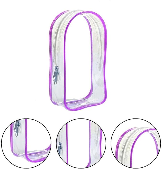 Clear Figure Display Bag with Keychain, Clear Keychain Pouch Mini Carrying Case Keychain Charms Hanging Blind Box Display Case for Collectibles Dolls