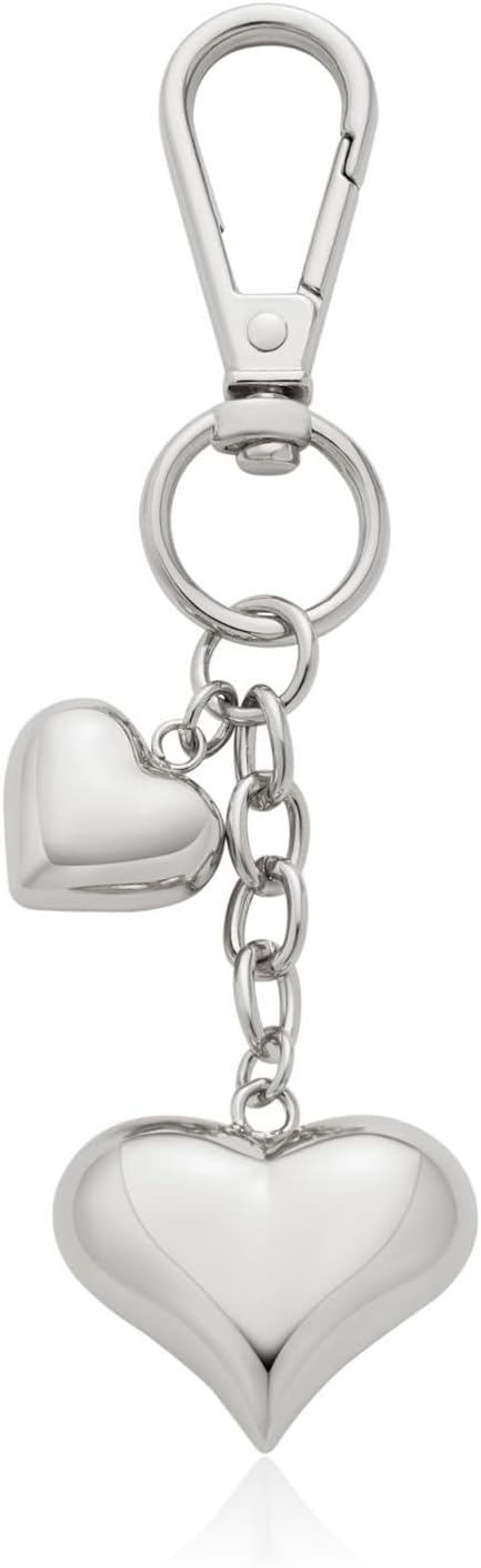 Heart KeyChain for Women Bagchain Gold Silver Fashion Keychains Accessories