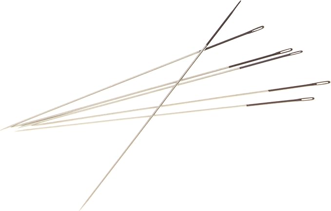 The Beadsmith ColorEYES Beading Needles, Size 10, 1 Card (6 Needles), Black Colored Tip for Easy Identification of Size, Use for Loom Weaving Bead Work, Off-Loom Stitch & Jewelry Making w/Seed Beads