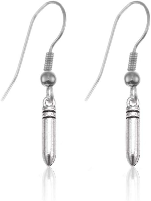Inspired Silver - Silver Customized Charm French Hook Drop Earrings with Cubic Zirconia Jewelry