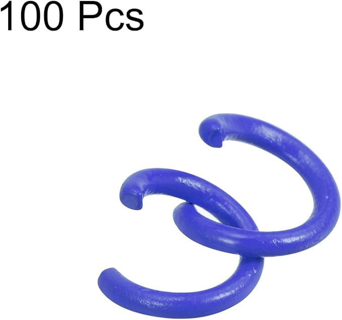 uxcell Open Jump Rings, 8mm Colorful O-Ring Connectors for DIY Crafts Jewelry Making, Carbon Steel, Sapphire Blue, 100Pcs