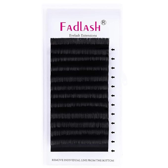 Easy Fan Volume Lashes 8-14mm Mixed Tray CC Curl Lash Extensions Self Fanning Eyelash Extensions Russian Blooming Lash Extension Supplies(0.07-CC, 9-17mm Mix)