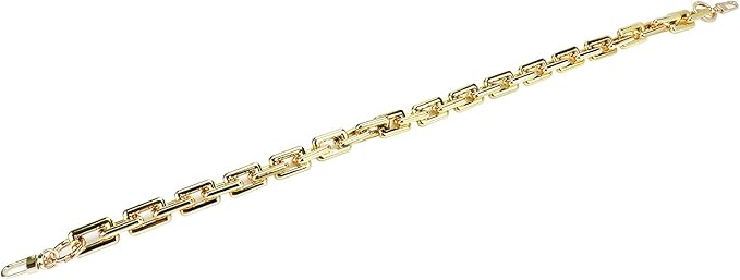 25.6"/65cm Acrylic Purse Shoulder Strap Chain Replacement with Buckles (Rectangle Chain Link), Gold