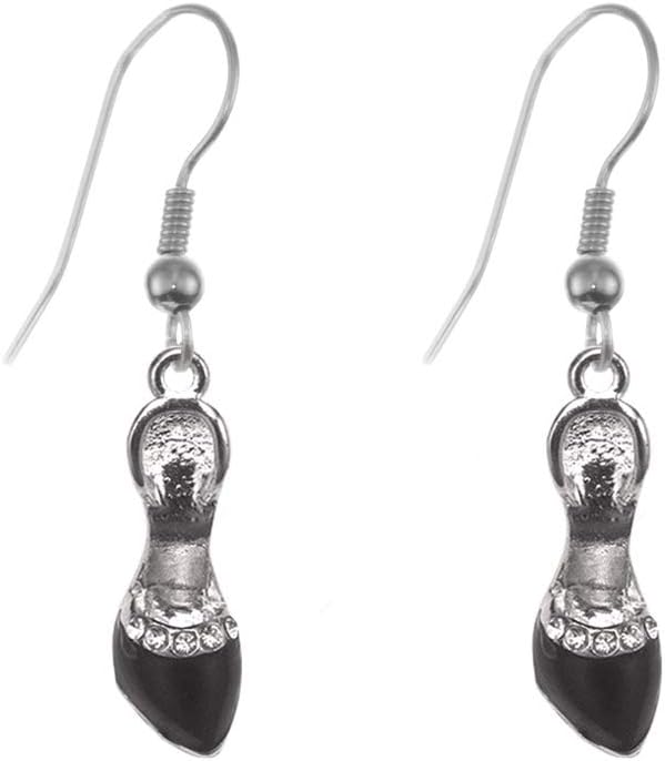 Inspired Silver - Silver Customized Charm French Hook Drop Earrings with Cubic Zirconia Jewelry
