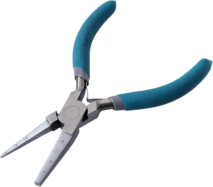 6in Double Square Nose Winding Pliers Multifunctional Wire Looping Pliers with Scales for Crafts Jewelry Making