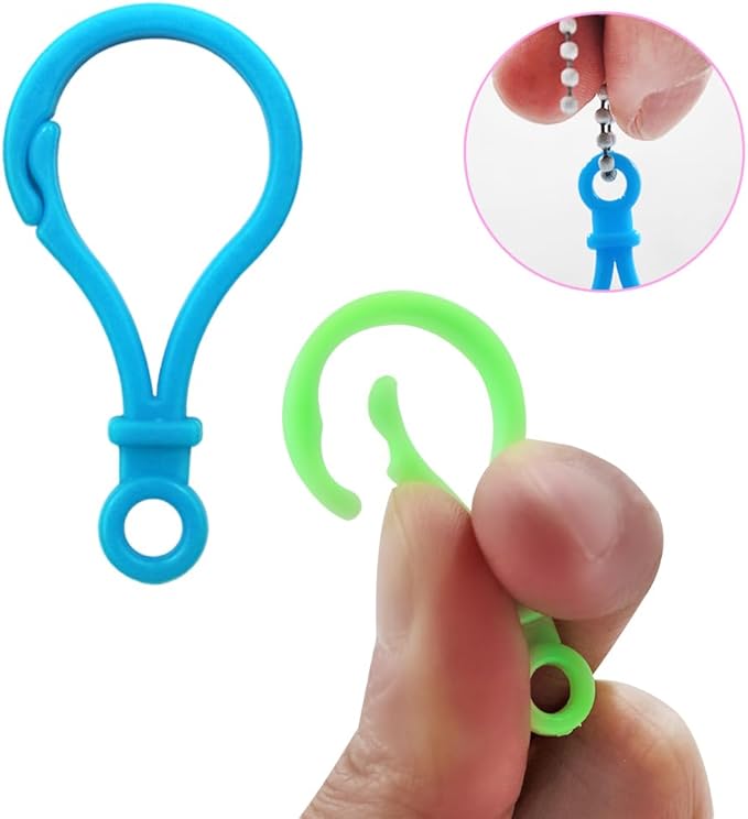 SourceTon 100Pcs Plastic Snap Clasps + 50Pcs Metal Ball Chains Kit | Adjustable Jewelry Connectors, Keychain Hooks, Backpack Clips | Assorted Colors for DIY Crafting