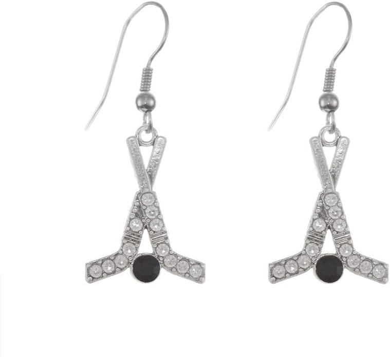Inspired Silver - Silver Customized Charm French Hook Drop Earrings with Cubic Zirconia Jewelry