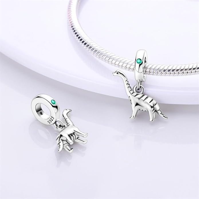 HONGRUI 925 Sterling Silver Charm for Bracelets Necklace Fashion Heart Bow Flower Family Butterfly Pendant Bead Charm for Women Festival jewelry gifts