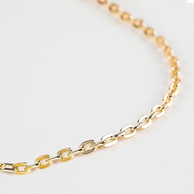 32.8 Feet Gold Plated Chain Bulk, Aluminum Paperclip Necklace Bracelet Chain for Women Men Jewelry Making Chain Roll with Jump Rings and Lobster Clasps