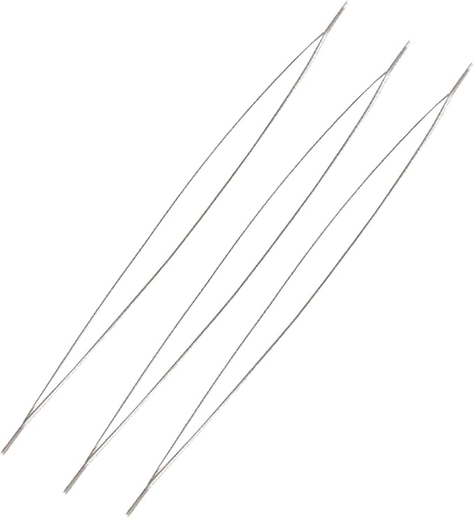 5 Pcs Jewelry Beading Needles -Stainless Steel Jewelry Bead Needles, Big Opening Flexible Eye Beading Needles for String Seed Waist Beads Bracelet Wire for DIY Craft, Earring,Necklace