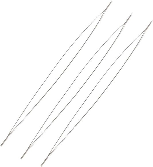 5 Pcs Jewelry Beading Needles -Stainless Steel Jewelry Bead Needles, Big Opening Flexible Eye Beading Needles for String Seed Waist Beads Bracelet Wire for DIY Craft, Earring,Necklace