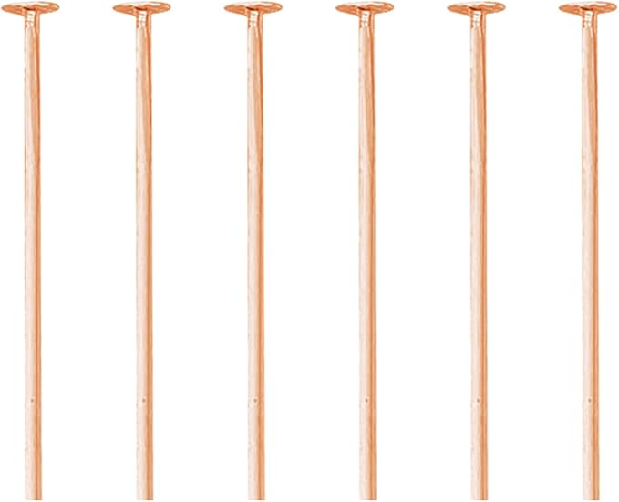 Mandala Crafts 1.5 Inch Rose Gold Flat Head Pins for Jewelry Making Earring Making Supplies – 300 PCs Jewelry Findings for Making Earring DIY Bracelets Rosary Charms