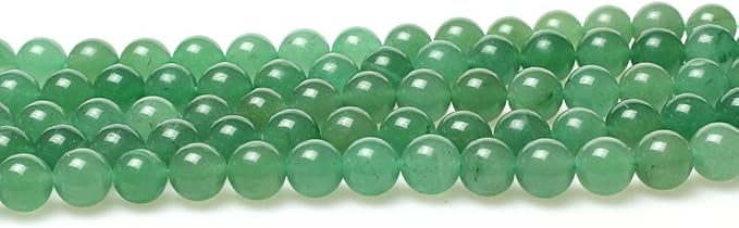 MJDCB Natural Stone Beads Green Aventurine Round Loose Beads for Jewelry Making DIY Bracelet Necklace (8mm)