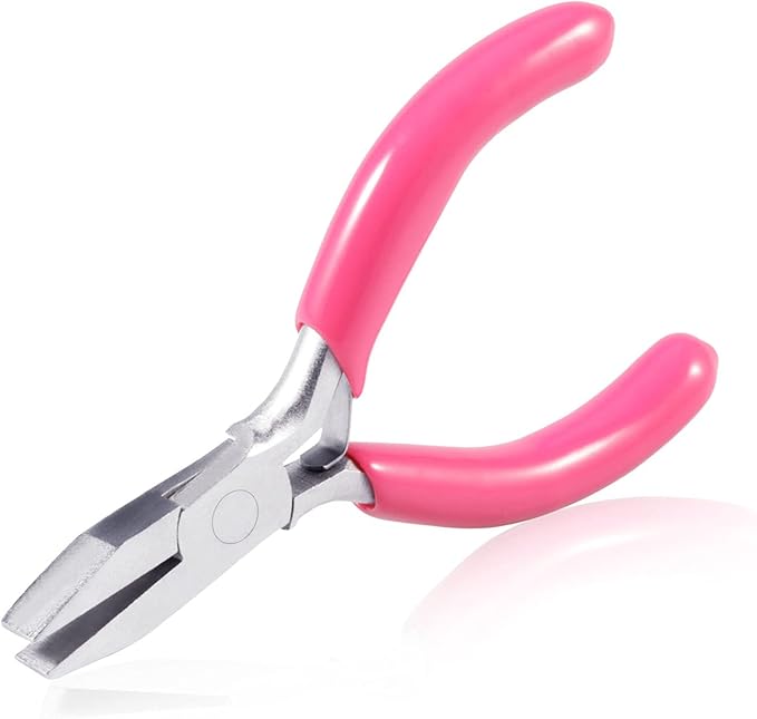 SPEEDWOX Mini Pink Nose Pliers, 3 Inch Duckbill Pliers for Jewelry Making, DIY Craft & Hobby Supplies