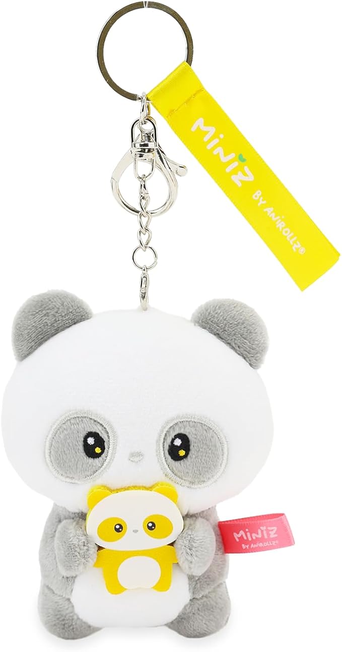 Anirollz Miniz Plush Charm Cute Stuffed Animal Keychain Kawaii Mini Bag Accessory Collectible Pocket Toy for Kids & Adults
