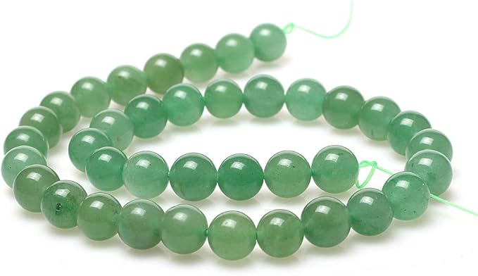 MJDCB Natural Stone Beads Green Aventurine Round Loose Beads for Jewelry Making DIY Bracelet Necklace (8mm)