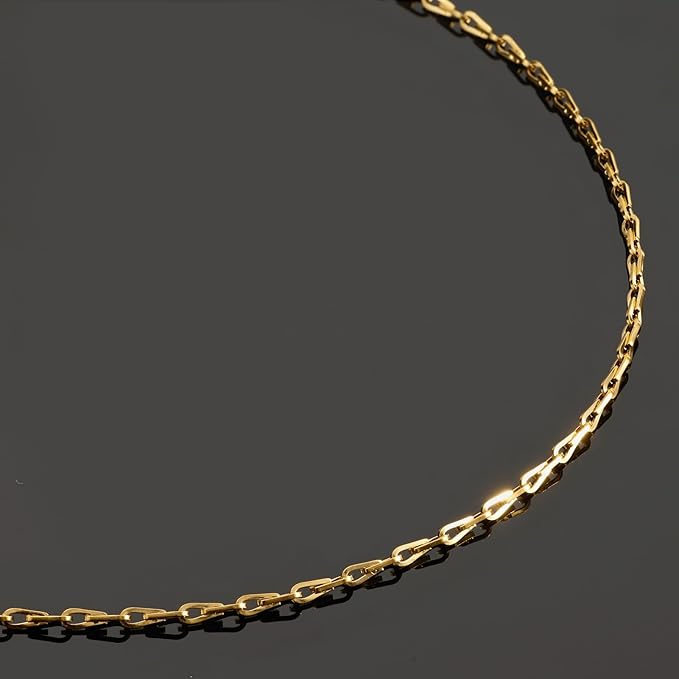UMAOKANG 16.4 Feet Gold Plated Chain for Jewelry Making Stainless Steel Link Chain Bulk with Jump Rings Lobster Clasps